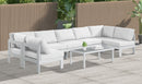 Nizuc - Outdoor Patio 7 Piece Modular Sectional With White Frame
