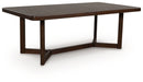 Dilenno - Rectangular Dining Room Extension Table - Dark Brown