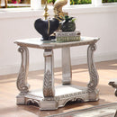 Northville - End Table - Clear Glass & Antique Silver