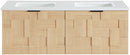 Leonardo - Engineered Stone And Solid Wood 24" Wall Mounted Bathroom Vanity