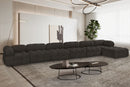 Ames - 7 Piece Boucle Fabric Modular L-Shaped Sectional