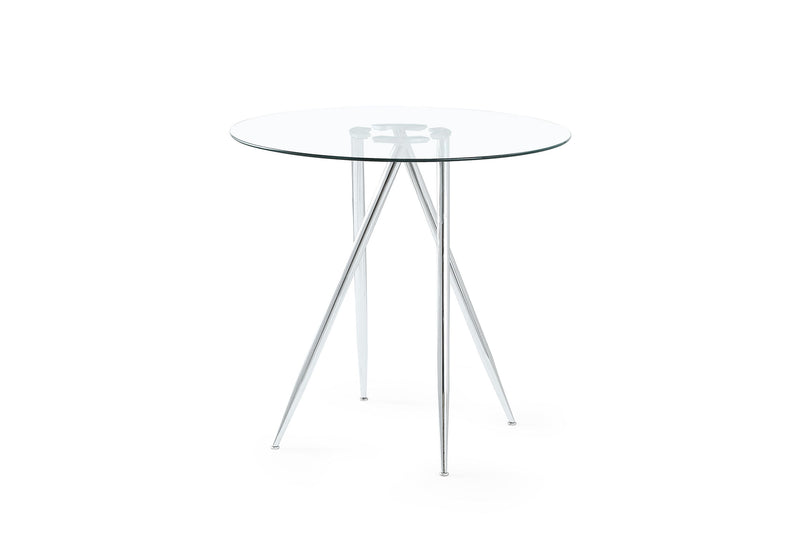 D1503 - Bar Table - Clear / Silver