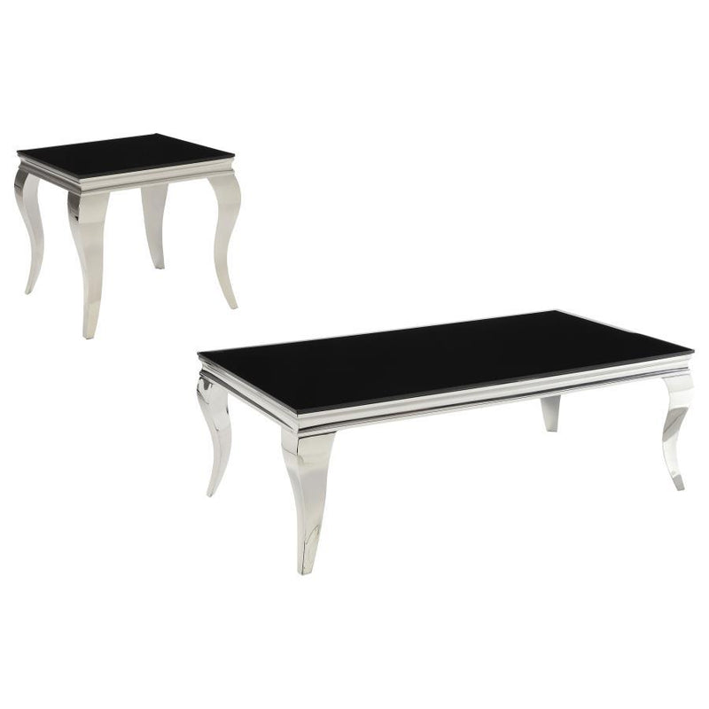 Carone - Glass Top Coffee Table Set