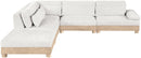 Turin - Chenille Fabric Upholstered Modular Sectional - White