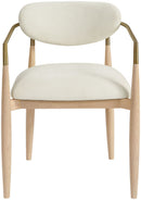 Riccio - Fabric Dining Arm Chair (Set of 2) - Natural Frame