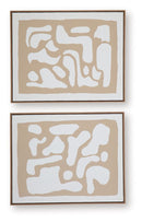 Waldett - Wall Art Set (Set of 2) - Beige / White