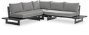 Maldives - Water Resistant Outdoor Patio Sectional With Gray Frame