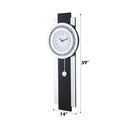 Noralie - Wall Clock - Black, Mirrored & Faux Diamonds