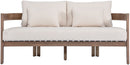 Newport - Water Resistant Fabric 65" Upholstered Outdoor Patio Loveseat