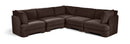 Hammond - Velvet Performance Fabric Upholstered 5 Piece Corner Sectional