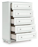 Kozlani - Five Drawer Chest - White