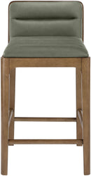 Ellis - Vegan Leather Upholstered Counter Stool (Set of 2) - Brown Base
