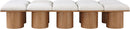 Pavilion - 10 Piece Modular Bench With Brown Base