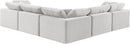 Comfy - 5 Piece Velvet Modular Corner Sectional