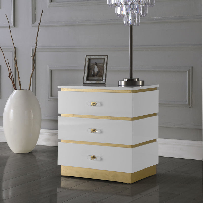 Esme - Side Table - White Lacquer