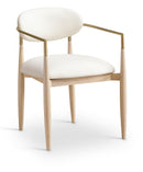 Riccio - Dining Arm Chair (Set of 2) - Natural And Gold Frame