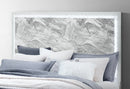 Naomi - 4 Piece Bedroom Set (Full Bed, Dresser, Mirror, Nightstand) - Silver Marble
