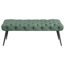 Ella - Upholstered Tufted Bench Metal Legs