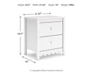 Hallityn - Two Drawer Night Stand - White