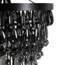 Renata - Glass Round Chandelier - Black