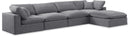 Comfy - 5 Piece Velvet Modular Sectional With Chaise