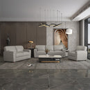 Cornelia - Loveseat - Pearl Gray Leather