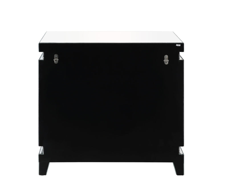 Lotus - 32" Console Cabinet - Mirrored & Faux Ice Cube Crystals