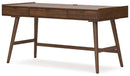Lyncott - 3 Pc. - Home Office Desk, Chair, Bookcase - Brown