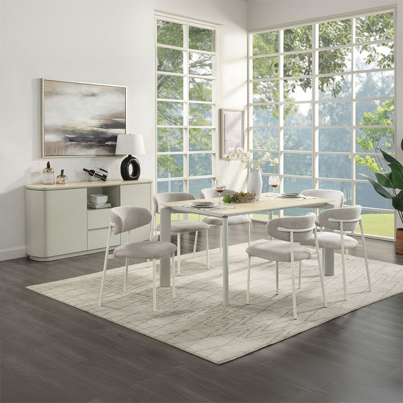 Ingram - Dining Table - Sintered Stone & Light Gray Finish