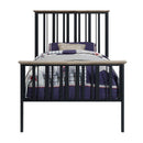 Zudora - Twin Bed - Antique Oak & Black