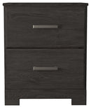 Belachime - Two Drawer Night Stand - Charcoal