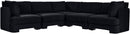 Hammond - Velvet Performance Fabric Upholstered 5 Piece Corner Sectional