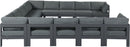Nizuc - Outdoor Patio 13 Piece Modular Sectional With Gray Frame