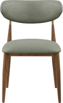 Ronda - Vegan Leather Upholstered Dining Side Chair - Walnut Legs