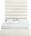 Adam - Chenille Fabric Bed With 89" Headboard