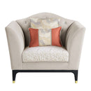 Tayden - Chair With 2 Pillows - Beige Velvet