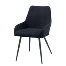 Zudora - Side Chair (Set of 2) - Black Linen