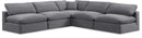 Comfy - 5 Piece Velvet Modular Corner Armless Sectional