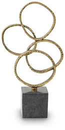 Wellcott - Sculpture - Gold Finish / Black