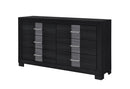 Optimus - 4 Piece Bedroom Set (Queen Bed, Dresser, Mirror, Nightstand) - Black