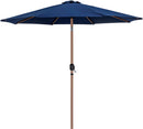 Fiji - Aluminum Patio Umbrella With Round Teak Base
