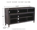 Todoe - LG TV Stand w/Fireplace Option - Gray
