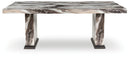 Jeshina - Dining Table - Dark Brown / Beige