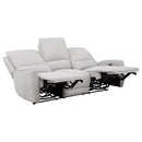Sylmar - Chenille Upholstered Power Reclining Sofa - Dove Gray