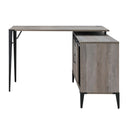 Zakwani - Writing Desk With USB - Gray Oak & Black