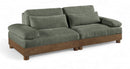 Turin - Chenille Fabric Upholstered Modular Sectional - Green