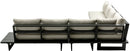 Maldives - 5 Piece Water Resistant Outdoor Patio Modular Sectional With Gray Base