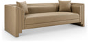 Everett - Vegan Leather 88.5" Upholstered Sofa - Tan