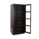 Rogers - Solid Wood Tall Cabinet - Dark Brown
