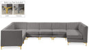 Alina - 8 Piece Velvet Modular Sectional